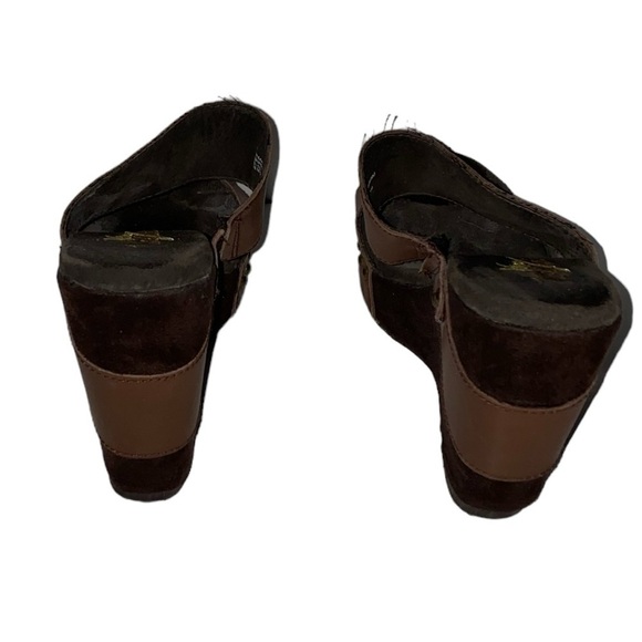 Very Volatile Karma Women Open Toe Wedge Platform Sandal Brown Slip-On Casual - Picture 2 of 7